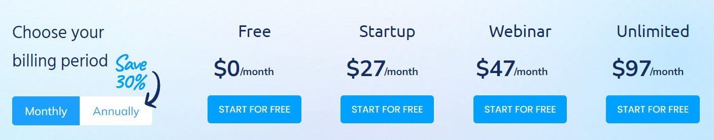 Systeme.io's pricing plans
