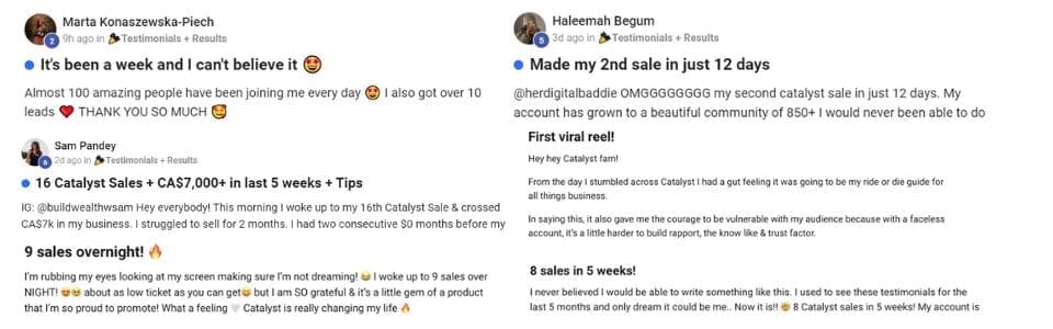 catalyst testimonials