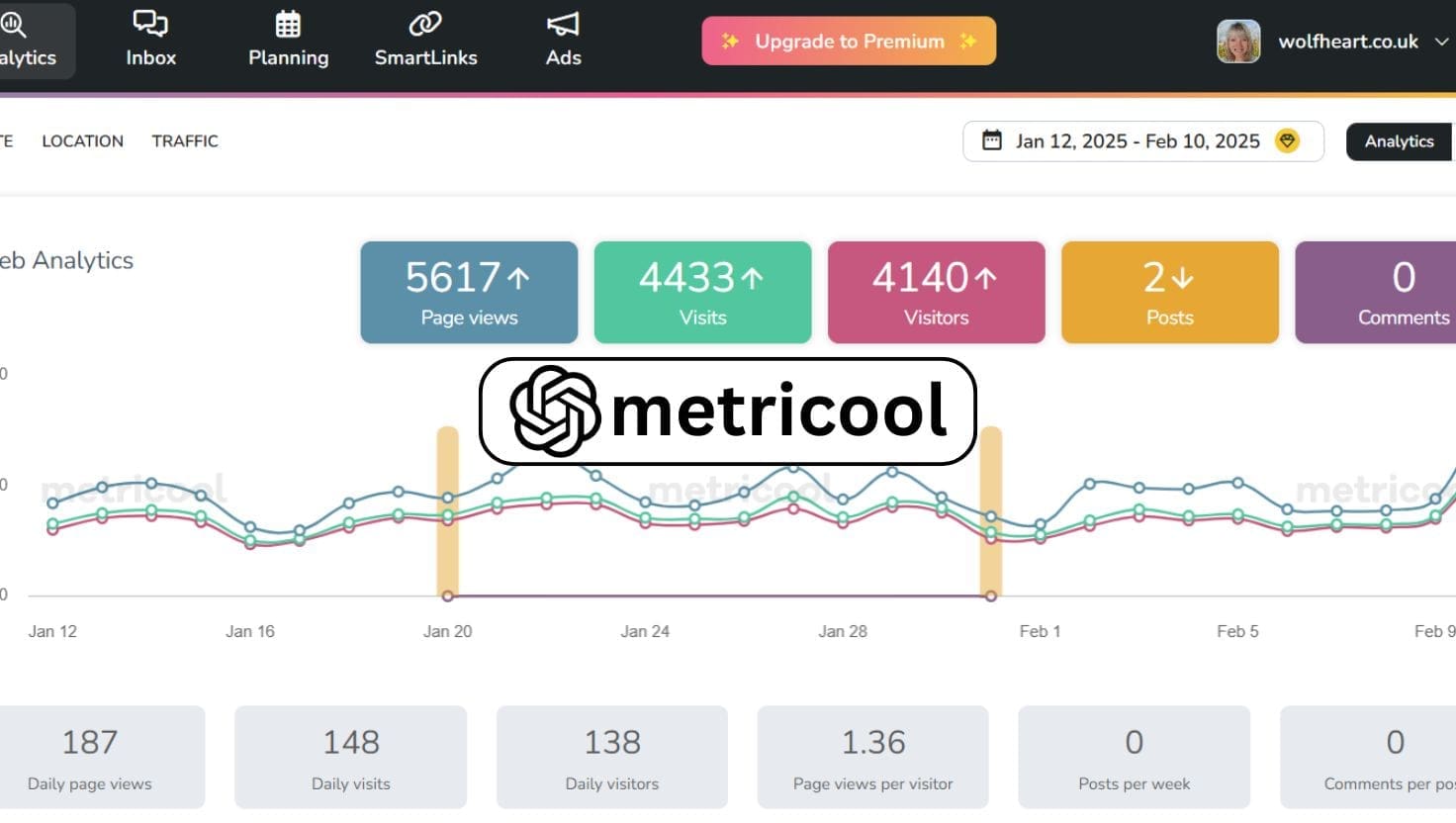 metricool free social media scheduling ai tool