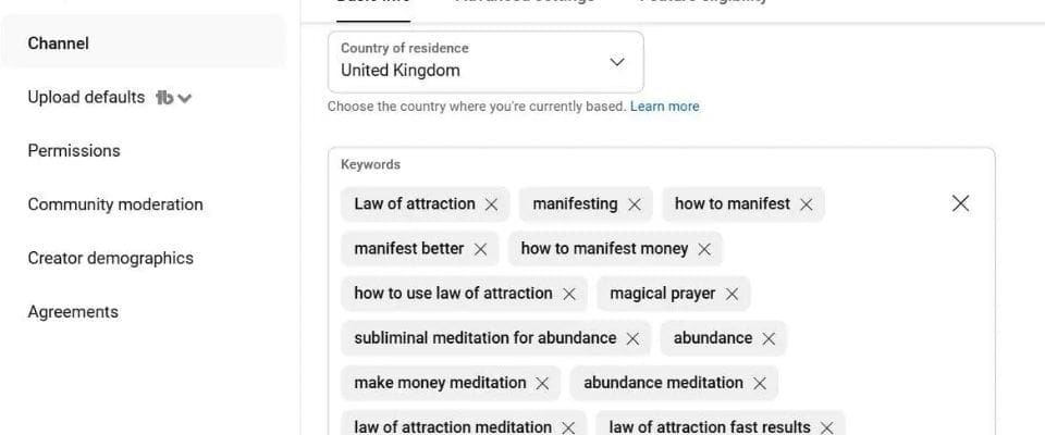 youtube settings